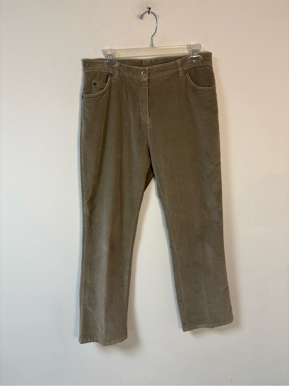 Vintage Woolrich Women Beige Corduroy Pants Straight Leg Size 8